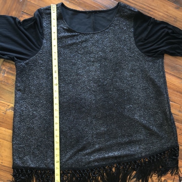 BLACK sparkle plus size top - Picture 8 of 9